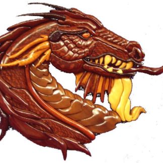 intarsia dragon head