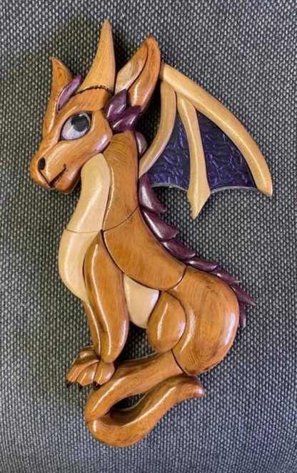 Wood Intarsia Dragon